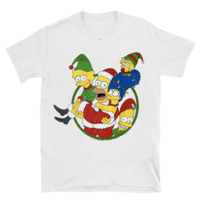 Simpsons Family Christmas T-shirt Cotton For men Women S-4XL CO428