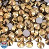 Blinginbox 1440 Pieces SS20/4.6-4.8mm Flat Back Crystal Rhinestones Round Gems for Nail Art,Mine Gold