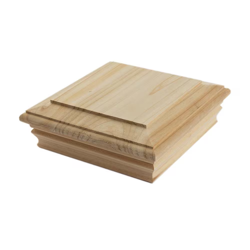 Wood Post Cap 6x6 Cedar Deck Fence Outdoor Newport Classic Cedar Topper Exterior