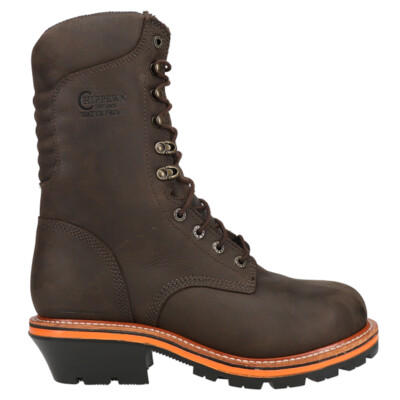 Chippewa Thunderstruck Logger 10 Inch Waterproof Soft Toe Work  Mens Brown  TH10