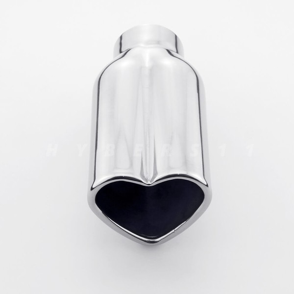 1.9" 48mm ID 6" Long Heart Shape Out Polished 304 Stainless Steel