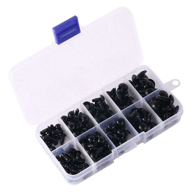 150x  Plastic Safety Eyes Felting DIY Tool 6-12mm For Teddy Bear Doll Toy Animal