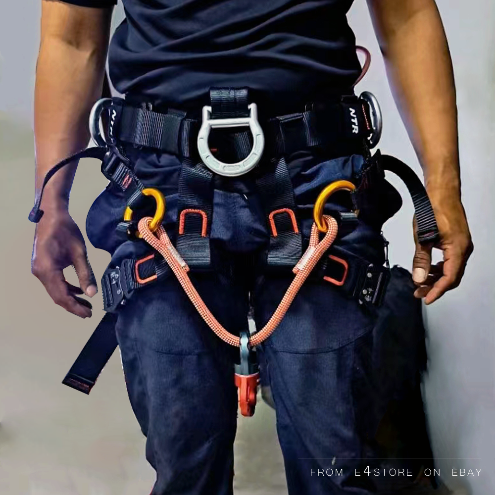 Tree Climbing Saddle Arborist Half Body Harness Swivel Bridge Fall Protection