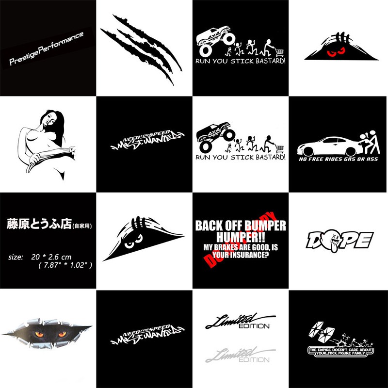 JDM Funny Car Sticker Lowered Truck Boat Window Bumper Vinyl Decal