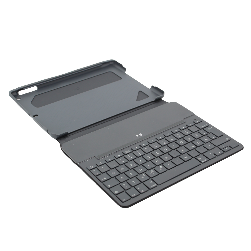 Logitech Slim Folio iPad Case m. kabelloser Tastatur Bluetooth - iPad 5 + 6. Gen