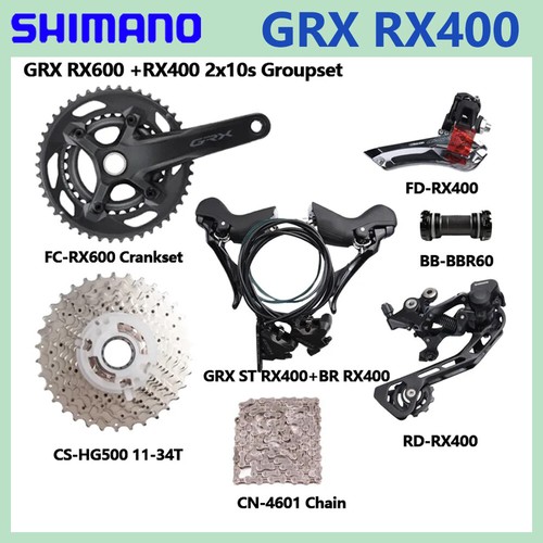 New Shimano GRX RX400 2x10-Speed Groupset RX600 Crankset