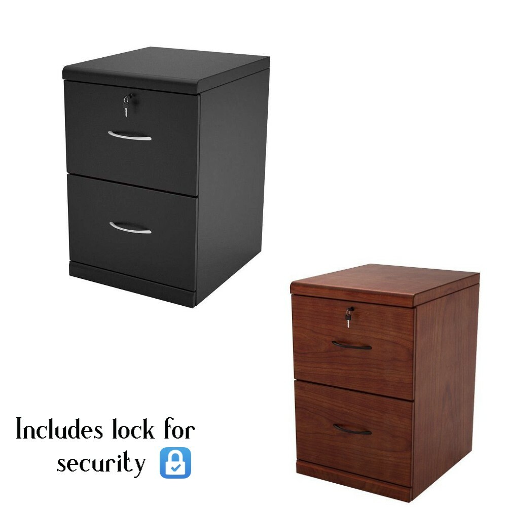 2 Drawer Wood File Cabinet Filing Office Storage Furniture Legal Letter Size Ebay