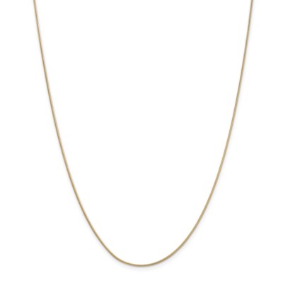 Pre-owned Superdealsforeverything Real 14kt Yellow Gold 18 Inch .9mm Round Snake With Lobster Clasp Chain; 18 Inch