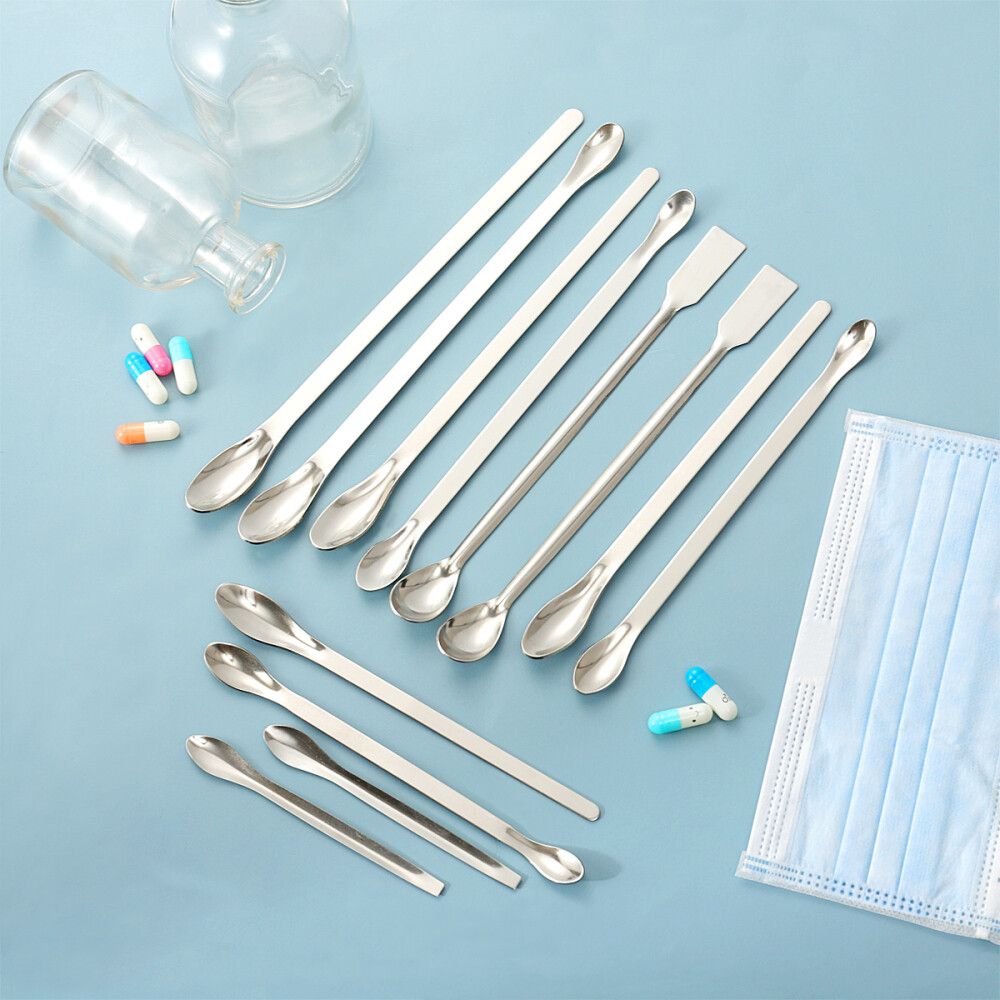 12 Pcs Medicine Spoons Measuring Spoons Lab Scoops Micro Spoons for