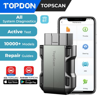 TOPDON TOPSCAN OBD2 Scanner OBDII All System Diagnostic Scan Tool Active Test