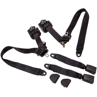 2 Packs Retractable 3 Point Safety Seat Belt for Jeep Wrangler CJ YJ 82-95