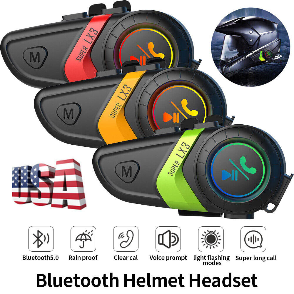 2022 Motorcycle Helmet Headset Wireless Bluetooth Headphone Speaker Hands-Free