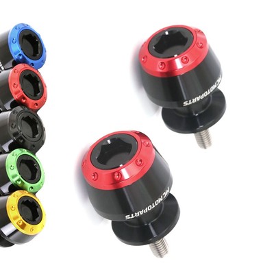 Red ATOM CNC Racing Swingarm Spools M8 For ZX-6R 636 13 14 15 16 17 18