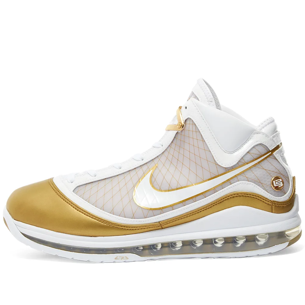 Pre-owned Nike 2020  Lebron 7 China Moon White Gold Size 15. Cu5646-100