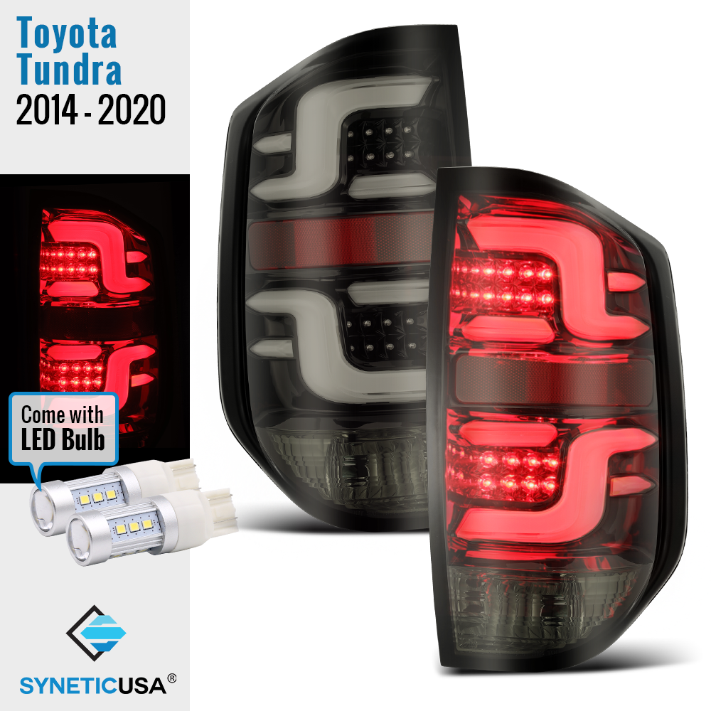 2014-2020 Toyota Tundra LED Jet Black Smoke Tail Light Brake Lamp
