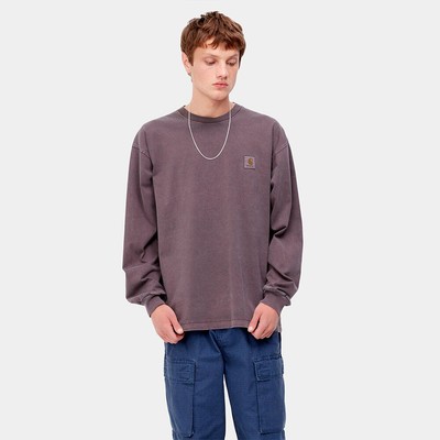 

Футболка мужская Carhartt WIP Vista Lifestyle тёмно-сливовая, Фиолетовый, Carhartt WIP Vista Lifestyle T-Shirt