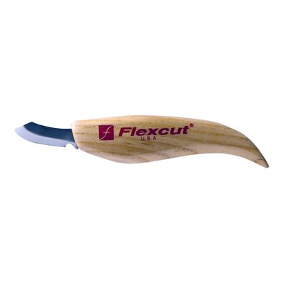 Flexcut Upsweep Knife Ultra-Thin High Carbon Steel Blade Solid Ash Handle KN28