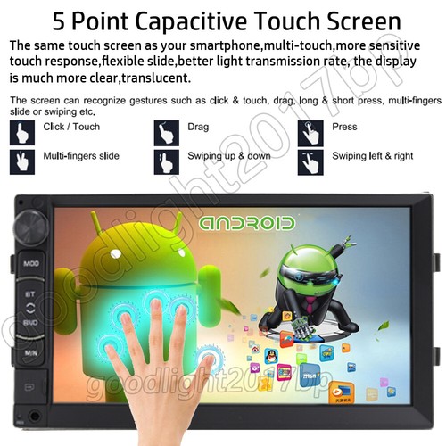 Camera+Android 2DIN 7inch Car Radio Stereo MP5 Player GPS Touchscreen