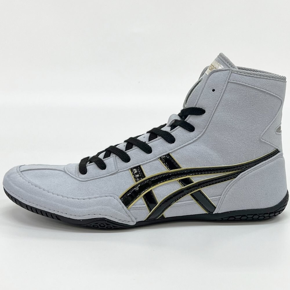 Pre-owned Asics Wrestling Shoes Boxing Shoes 1083a001 A509 Silver Gray X Black X Gold