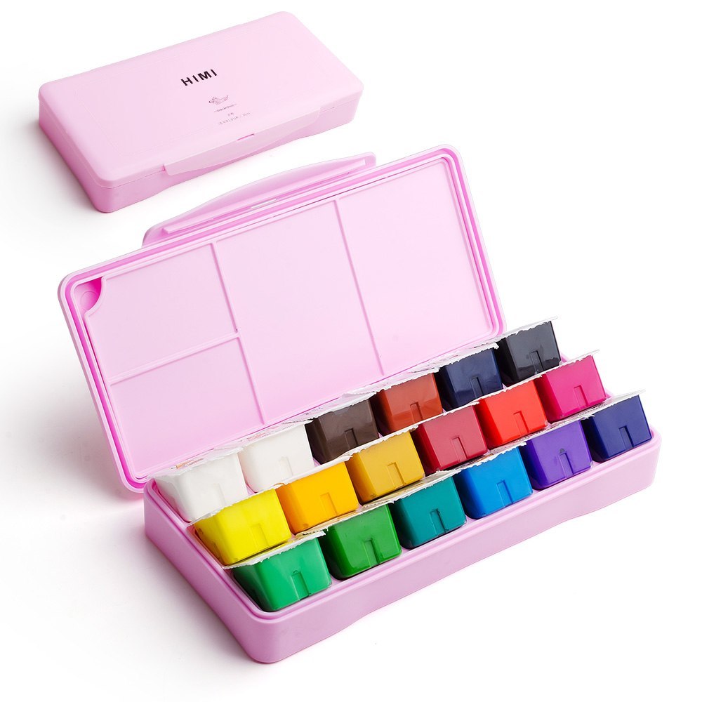 MIYA Professional Gouache Watercolor Paints 30ml*18 Unique Jelly Cup Design