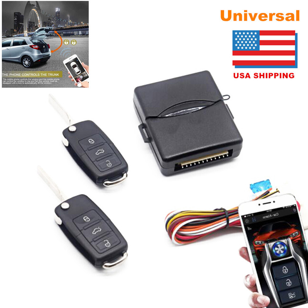 Remote Security Trunk Central Locking Kit Door Lock Keyless App