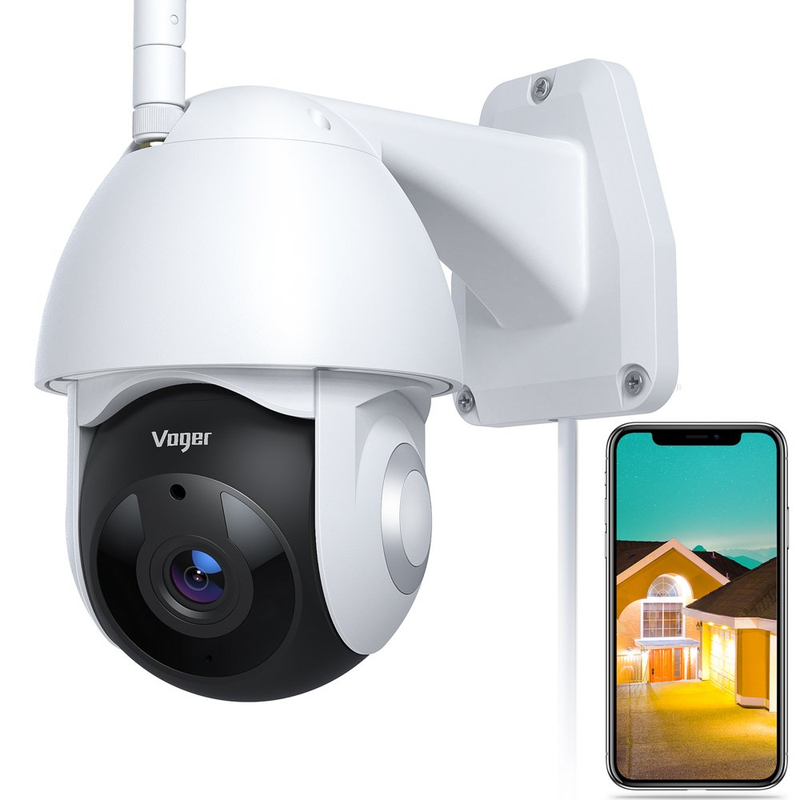 2K Camara De Seguridad 360 Wifi Para Exterior Casa Con Microfono y Audio Alexa
