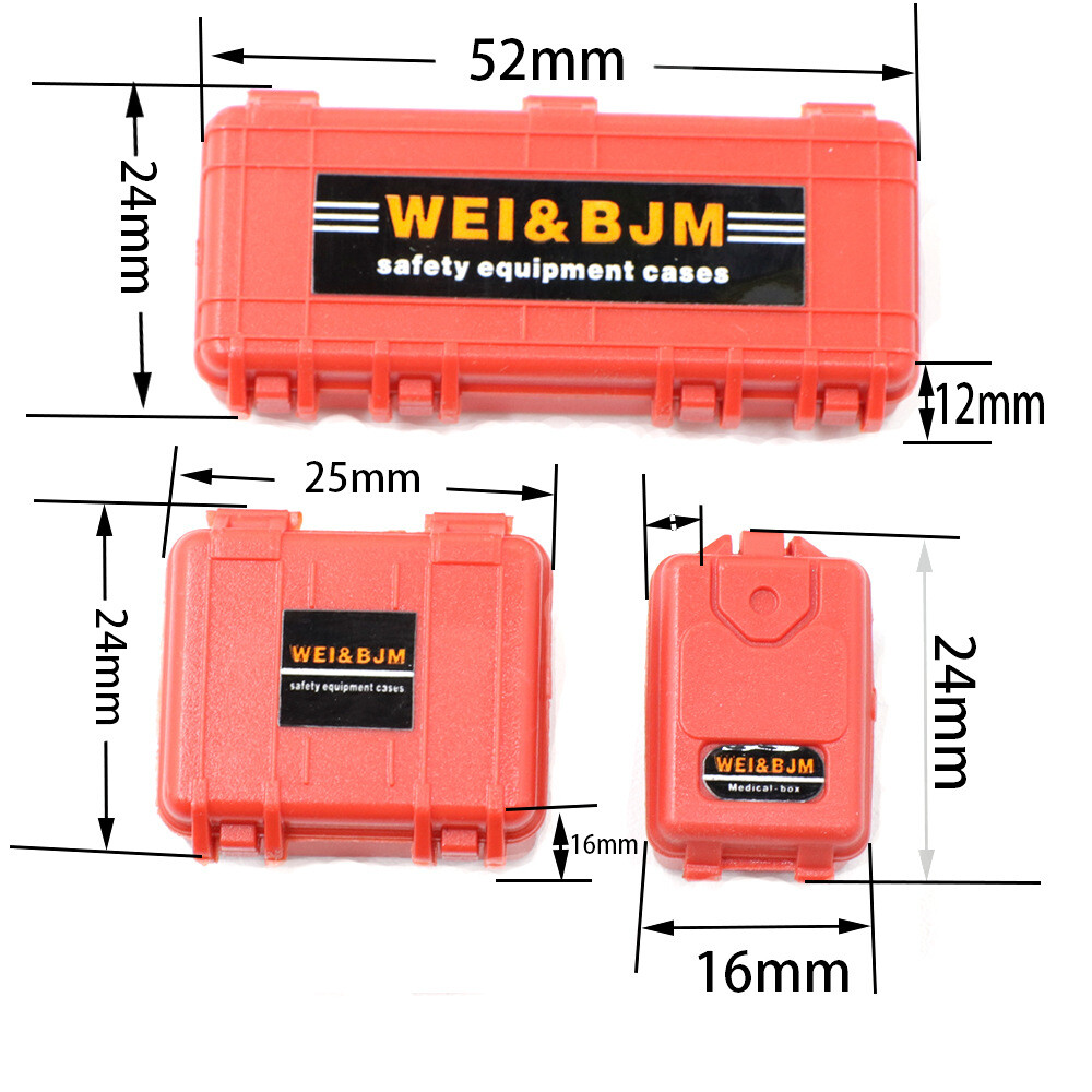 3 * RC Car Mini Plastic Storage Tool Travel Box  for SCX24 RC Crawler 1/24 1/18