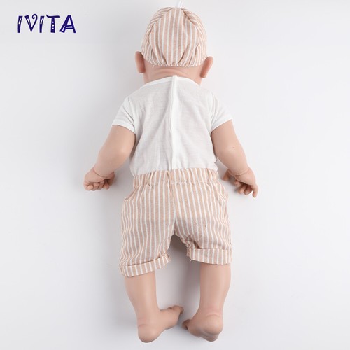 IVITA 23'' Big Reborn BOY Full Body Silicone Doll Adorable Smile Baby Infant
