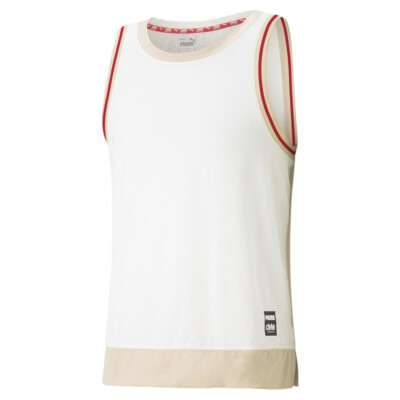 Мужская белая повседневная майка Puma Run Ciele Singlet с круглым вырезом 52342766
