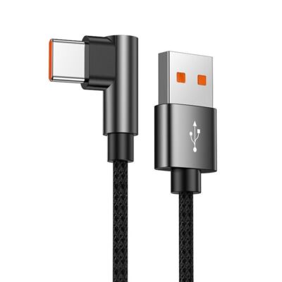 Charge 4.0 Data Line USB A to USB Type C Cable Right Angle PD 66W Fast Charging