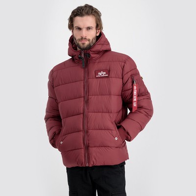 

Alpha Industries Пуховик с капюшоном Мужской бордовый, Красный, Alpha Industries Hooded Puffer Jackets