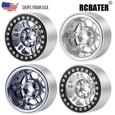 RCBATER 4x 1.9'' Beadlock Wheel Rims for Traxxas TRX4 Axial SCX10 etc 1/10 RC Car