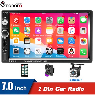 7'' Double 2 Din Car MP5 Media Player Touch Screen Stereo Radio Audio Camera