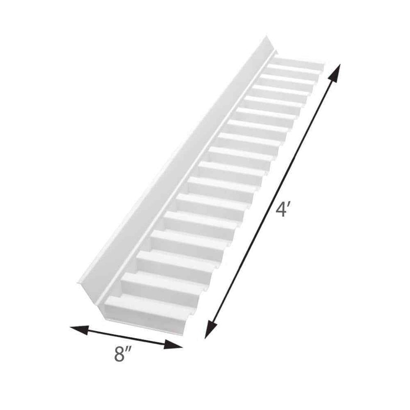 4 Ft. White Opal Polycarbonate Wall Connector Flashing
