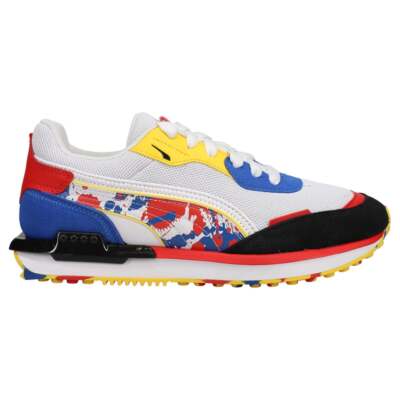 

Повседневная обувь Puma City Rider Splash Lace Up Youth Boys White Sneakers 385468-01, Белый, Puma City Rider Splash Lace Up Youth