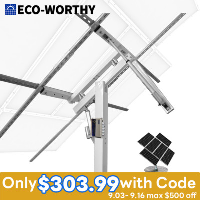 ECO-WORTHY Solar Panel Kit Tracking System Dual Axis with Tracker Controller