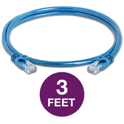 2 PCS Blue Cat6 Cable Cat 6 Ethernet Patch Cord 10Gbps Internet Cable UTP Wire