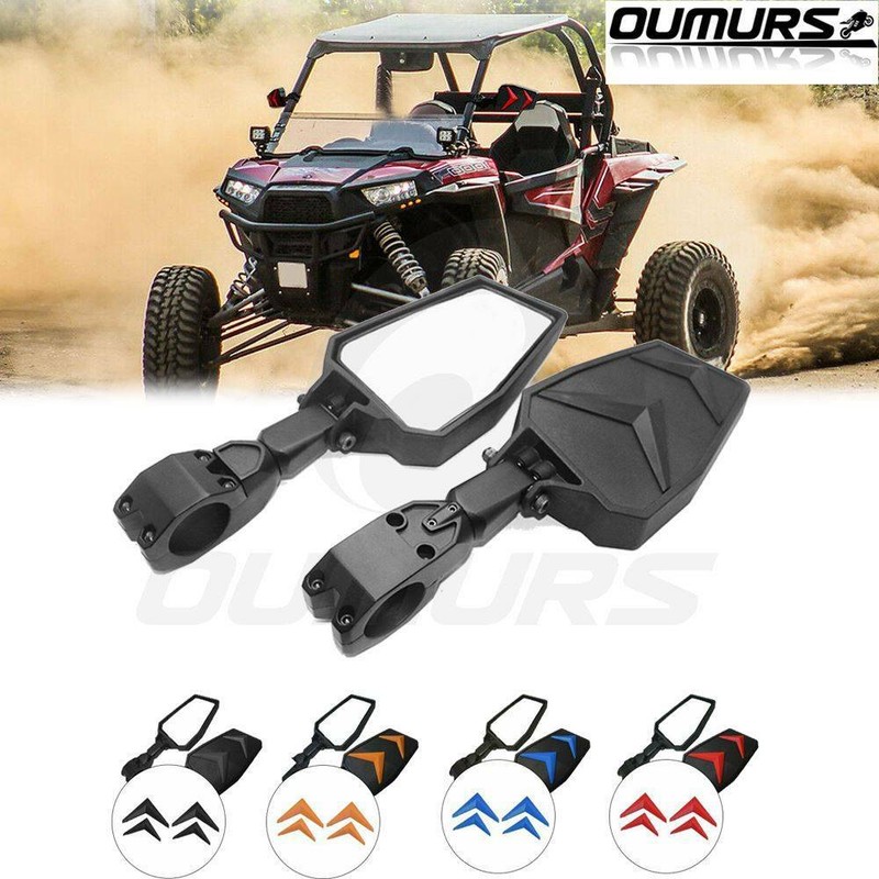 UTV Side Mirrors Rear View Mirror 1.75" Bar For Polaris RZRs 570 800 900 1000 eBay