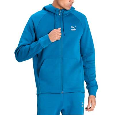 

Puma Classics Tech Full Zip Hoodie Mens Size  Повседневная верхняя одежда 597782-36, Синий
