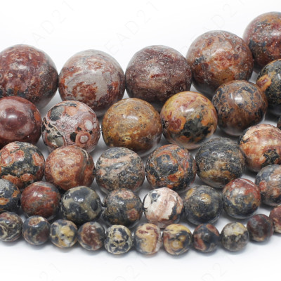 Natural Gemstone Beads Round Loose Wholesale 4mm 6mm 8mm 10mm 12mm 15.5'' Strand