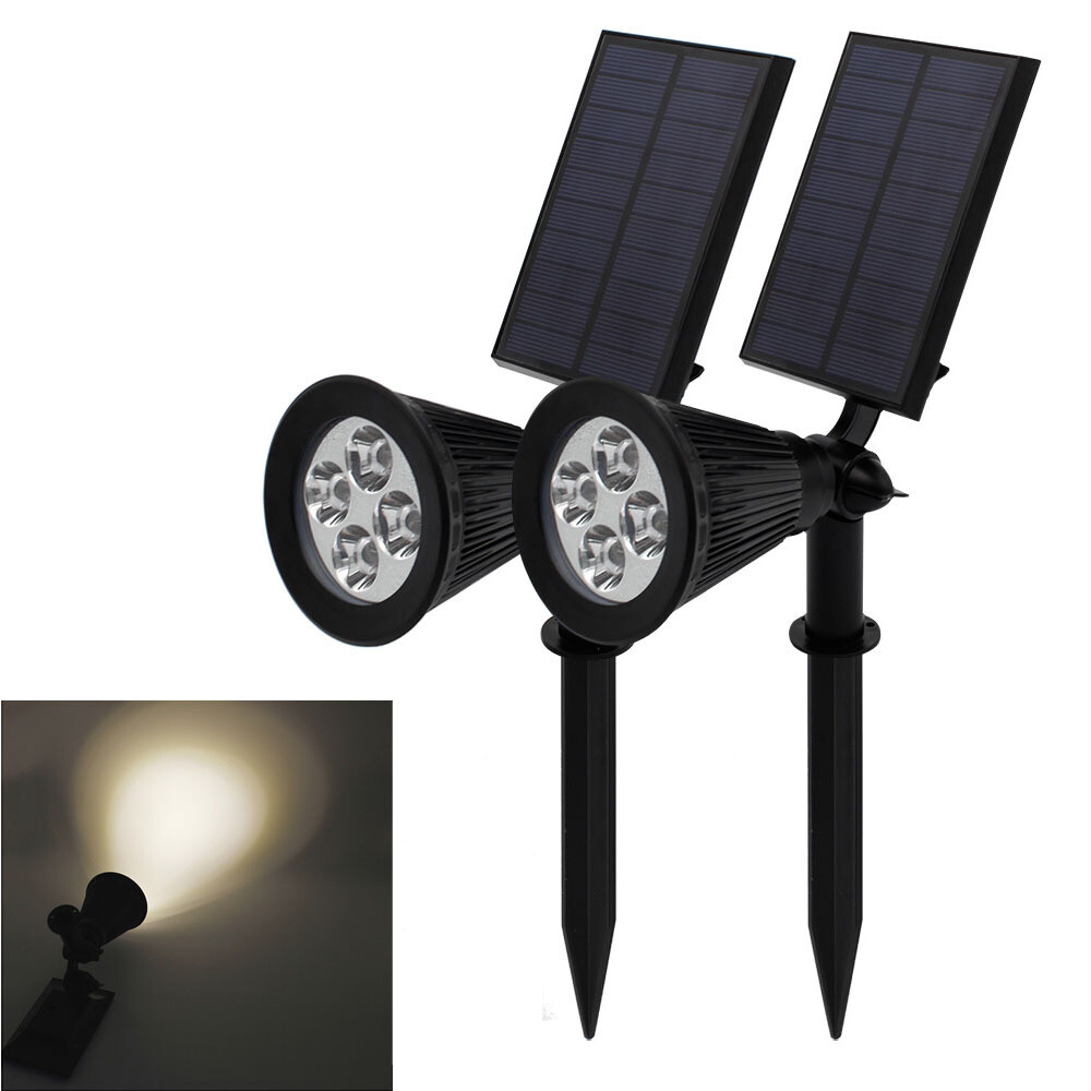 2er Projecteur Solaire À LED Lampe de Jardin Lumière Spot Pointe | eBay