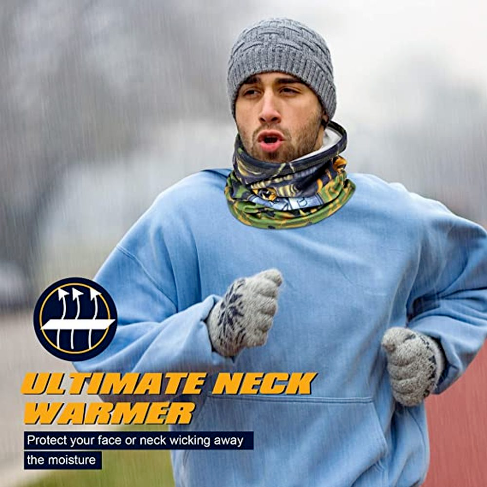 3D Print Fleece Neck Warmer Gaiter Winter Face Mask Scarf Halloween Ski Bandana