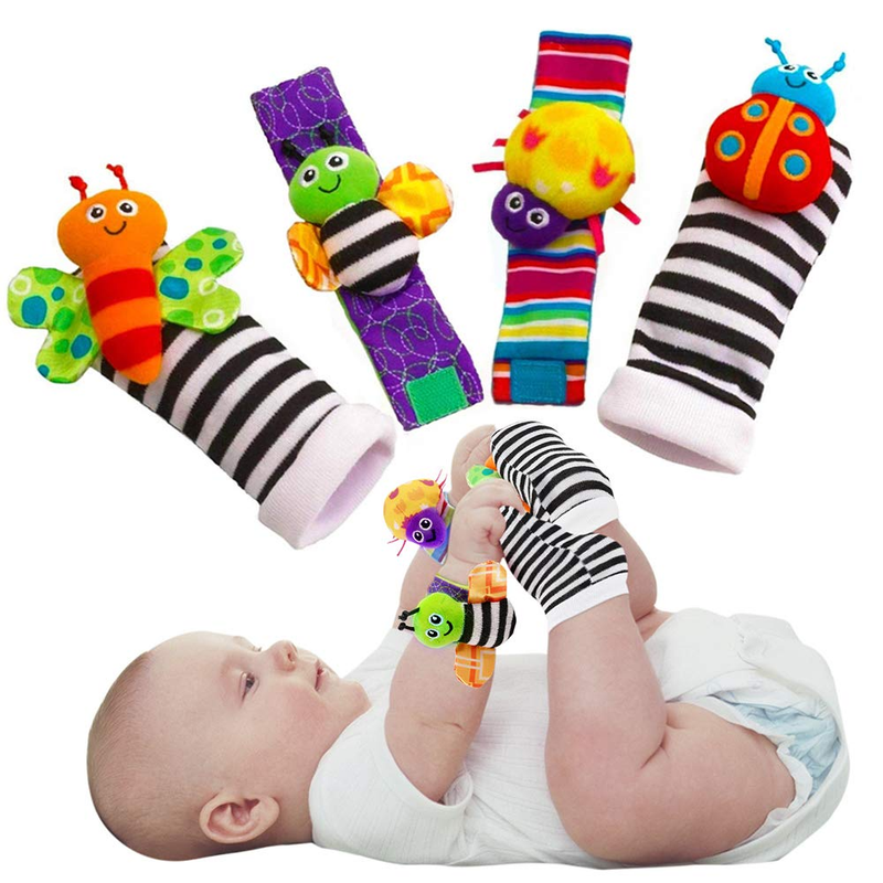 Baby Infant Rattle Socks Toys 3-6 to 12 Months Girl Boy Lear