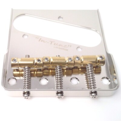TCS  Gotoh Steel Cut Down Sides Bridge w/h Brass In-Tune Saddles for Fender Tele