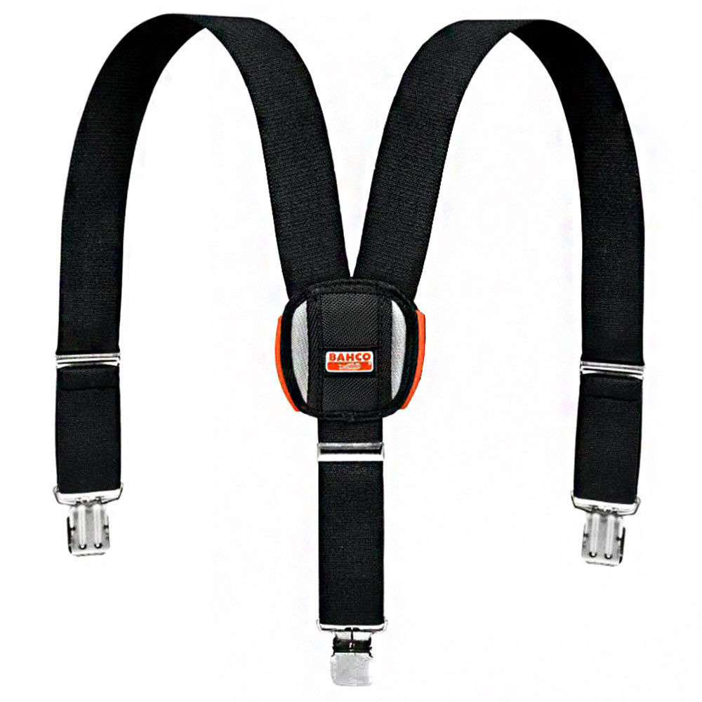 NEW Bahco Black Padded Adjustable Work Braces With Heavy Duty Trouser