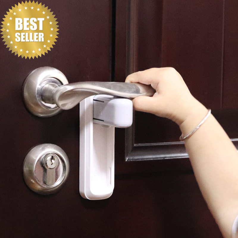 Door Lever Lock,Baby Proofing Door Handle Lock,Childproofing Door Knob Lock Easy