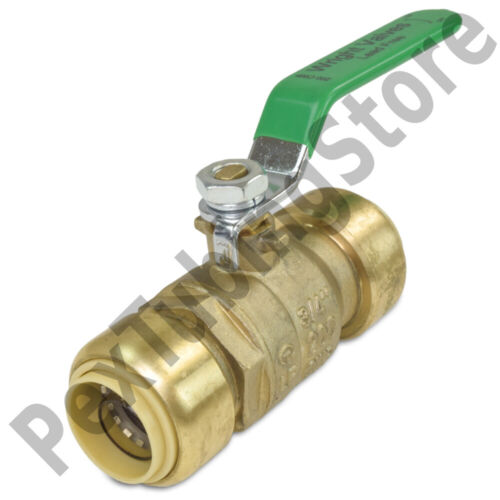 3/4" Sharkbite Style (Push-Fit) Push to Connect Lead-Free Brass Ball Valve