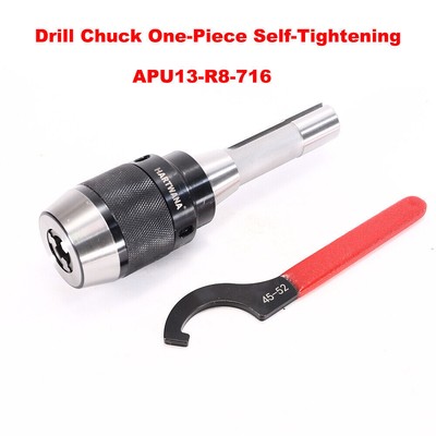 Milling machine Drill Chuck Integral Shank Self-Tightening 1mm-13mm APU13-R8-716