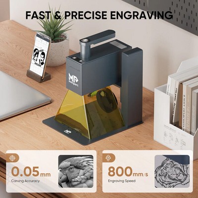 Monport 6W Laser Marking Machine Electric Lifting Engraver Handheld WiFi USB APP