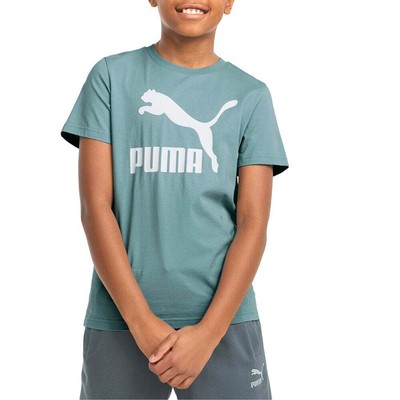 

Футболка Puma Classics с круглым вырезом и короткими рукавами, молодежные повседневные топы для мальчиков, размер , 530, Синий, Puma Classics Crew Neck Short Sleeve T-Shirt Youth